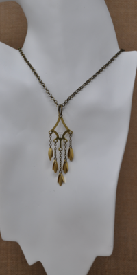 SALE - Necklace, Dragon's Claw - Raw Brass
