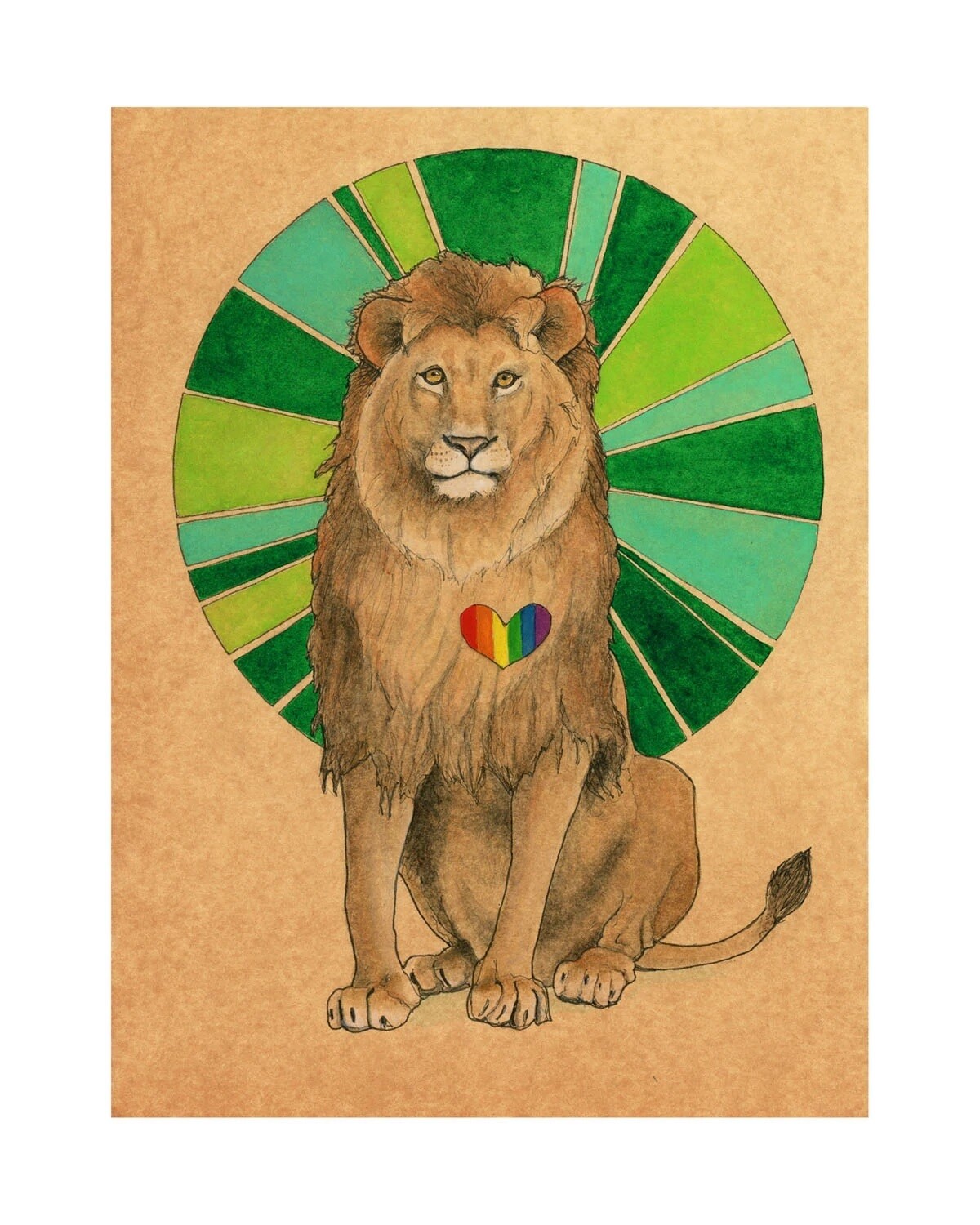 Lion Heart 8x10 Print