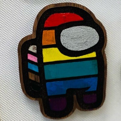 Among Us Pride Pin - Progress