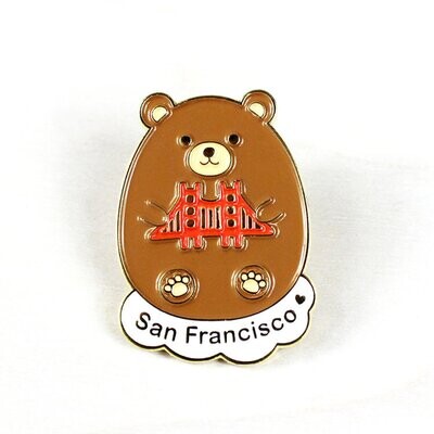 Enamel Pin, California Bear