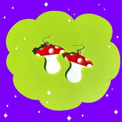 Magic Mushroom Drop Earrings
