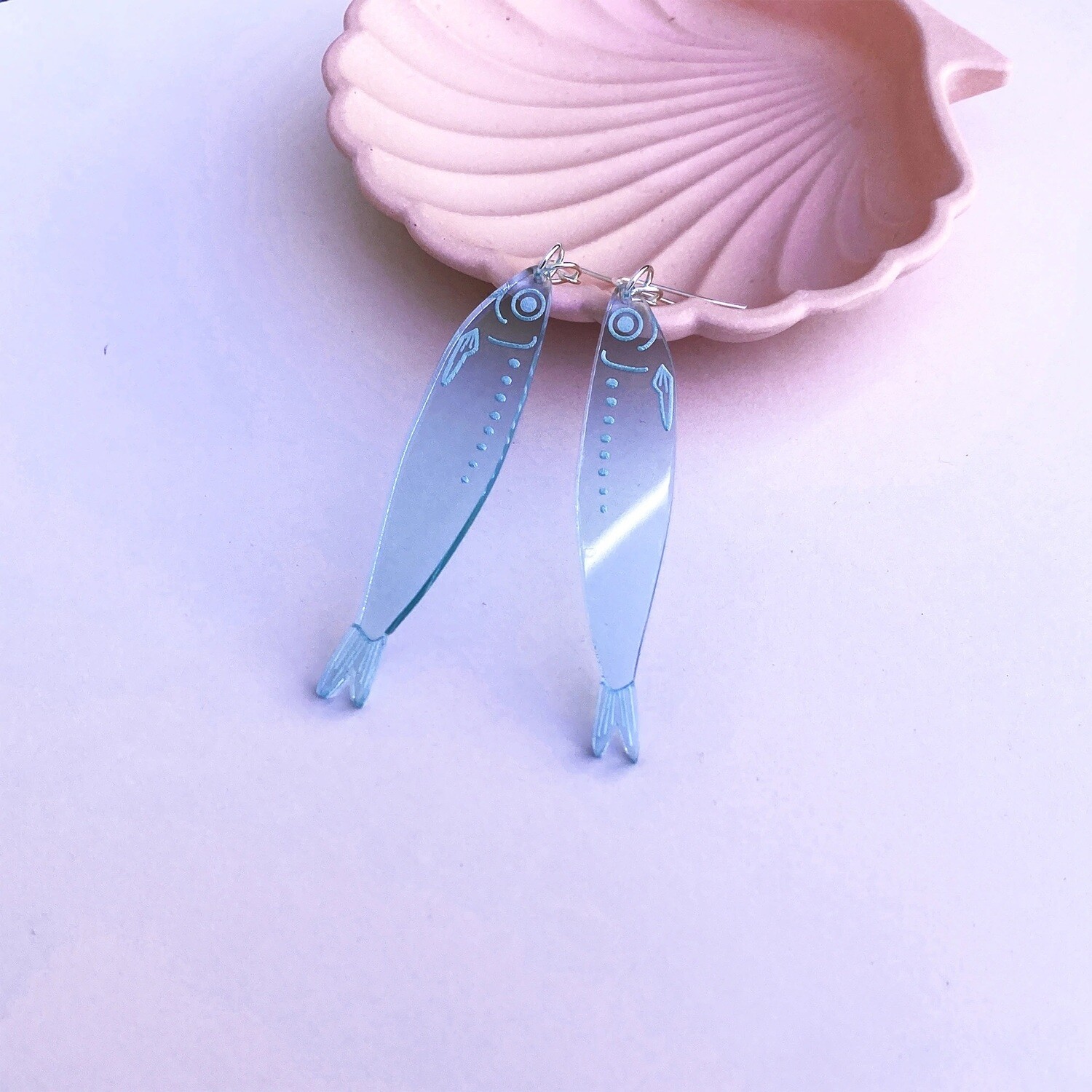 Glass Fish Drop Earrings Glass Fish Drop Earrings