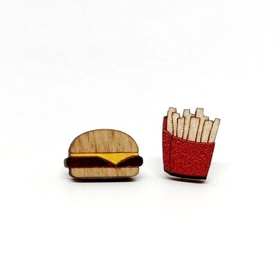 Hamburger &amp; Fries Earrings