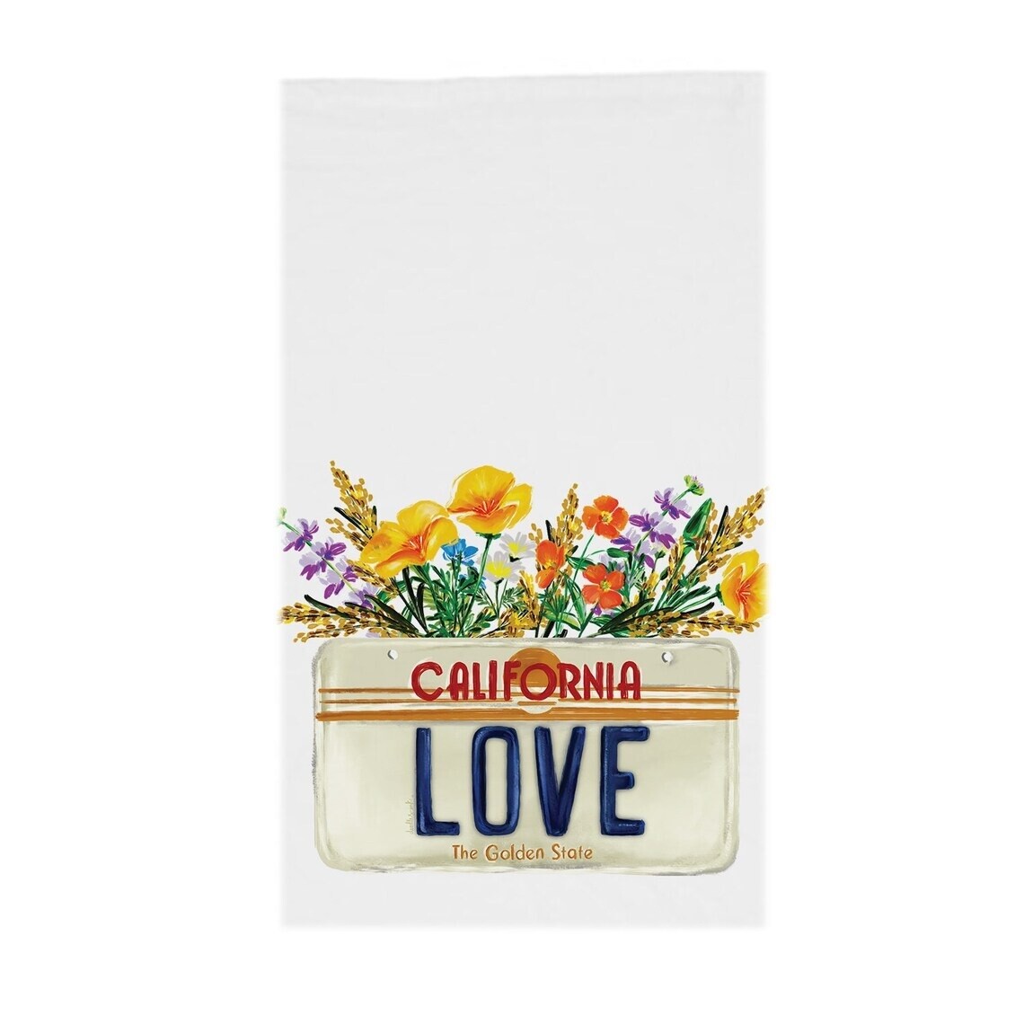 California License Plate - Tea Towel