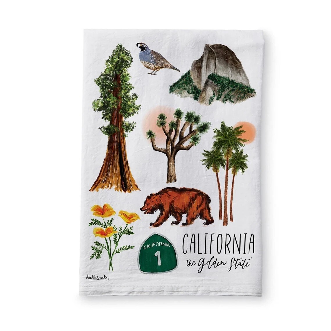 California Collage - Tea Towel California Collage - Tea Towel