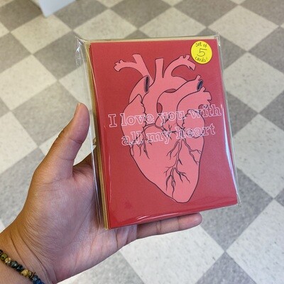 Card Set of 5, All My Heart