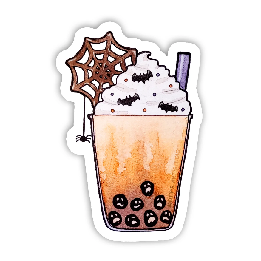 Haunted Boba Sticker