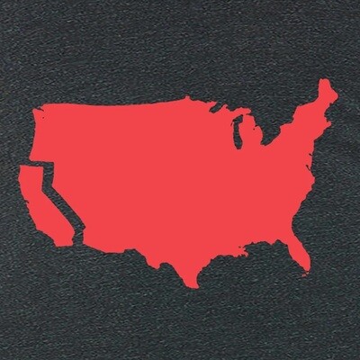 Feminine CA Secession Tee, Heather Black