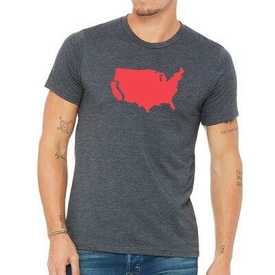 SALE Masculine CA Secession Tee, Dark Heather Grey