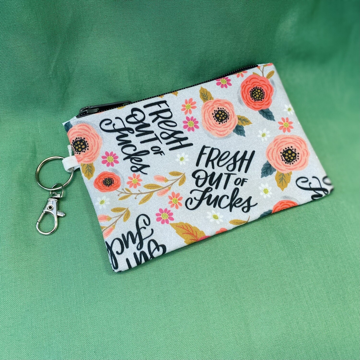 Sassy Coin Purse, Gray - Fresh Out of Fucks Sassy Coin Purse, Gray - Fresh Out of Fucks