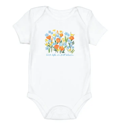 SALE - Live Life In Full Bloom - Baby Bodysuit