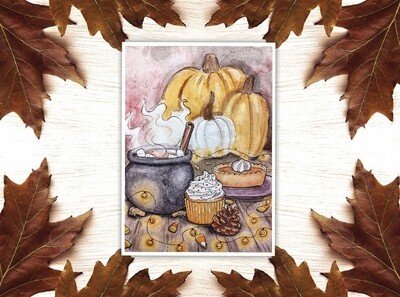 Halloween Desserts Art Print