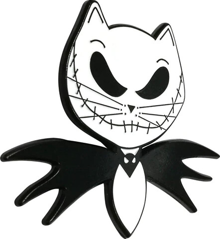 Cat Skellington Enamel Pin (by Squishy Kitty Love Bug)