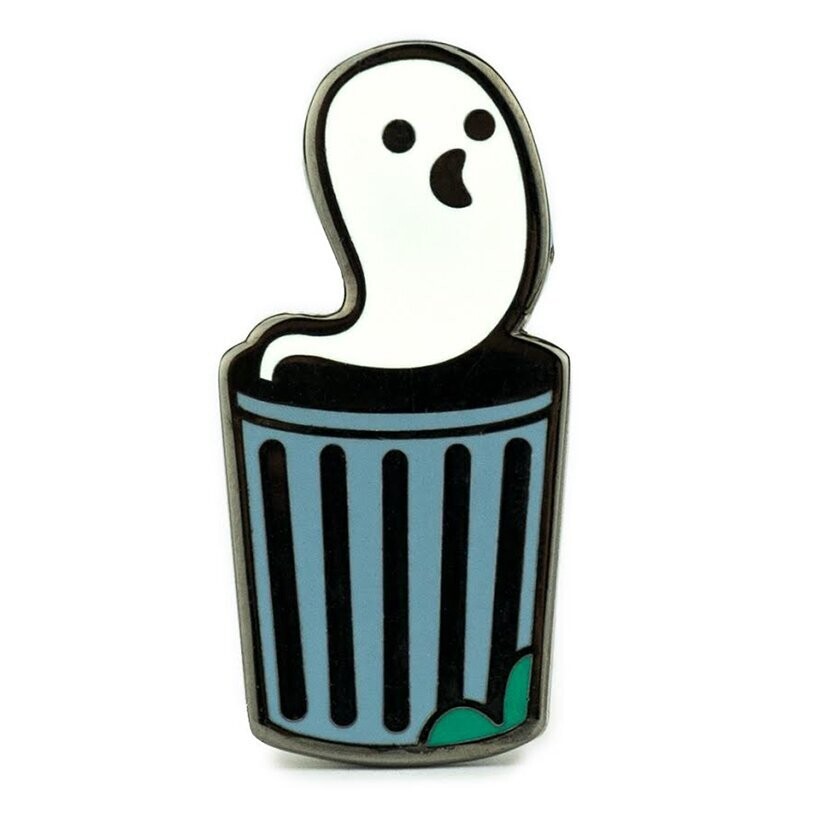 Garbage Ghost Pin (by Genuine HaHa)