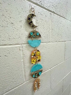 Peach and Teal Wall Hanging