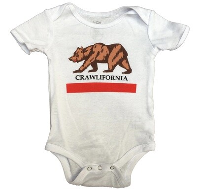 White Crawlifornia Onesie 6-12m