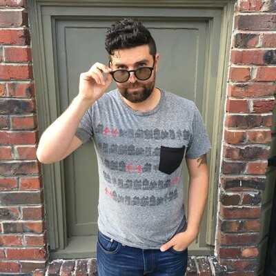 Unisex Hidden Bridge Grey Pocket Tee XS