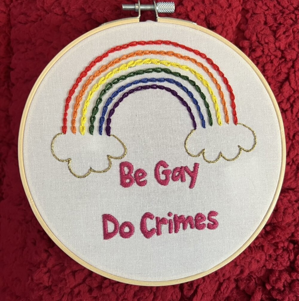 Be Gay Do Crimes Embroidery Kit