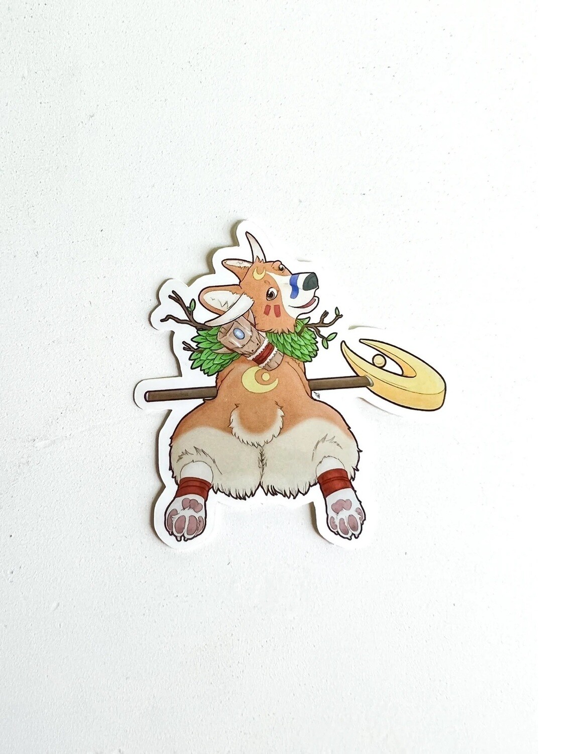 Mythical Moose Corgi Sticker (STICK010)