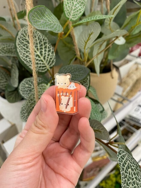 Pocky Bear + Penguin Acrylic Pin