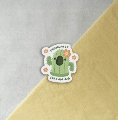 Externally Screaming Animal Crossing Gyroid Sticker