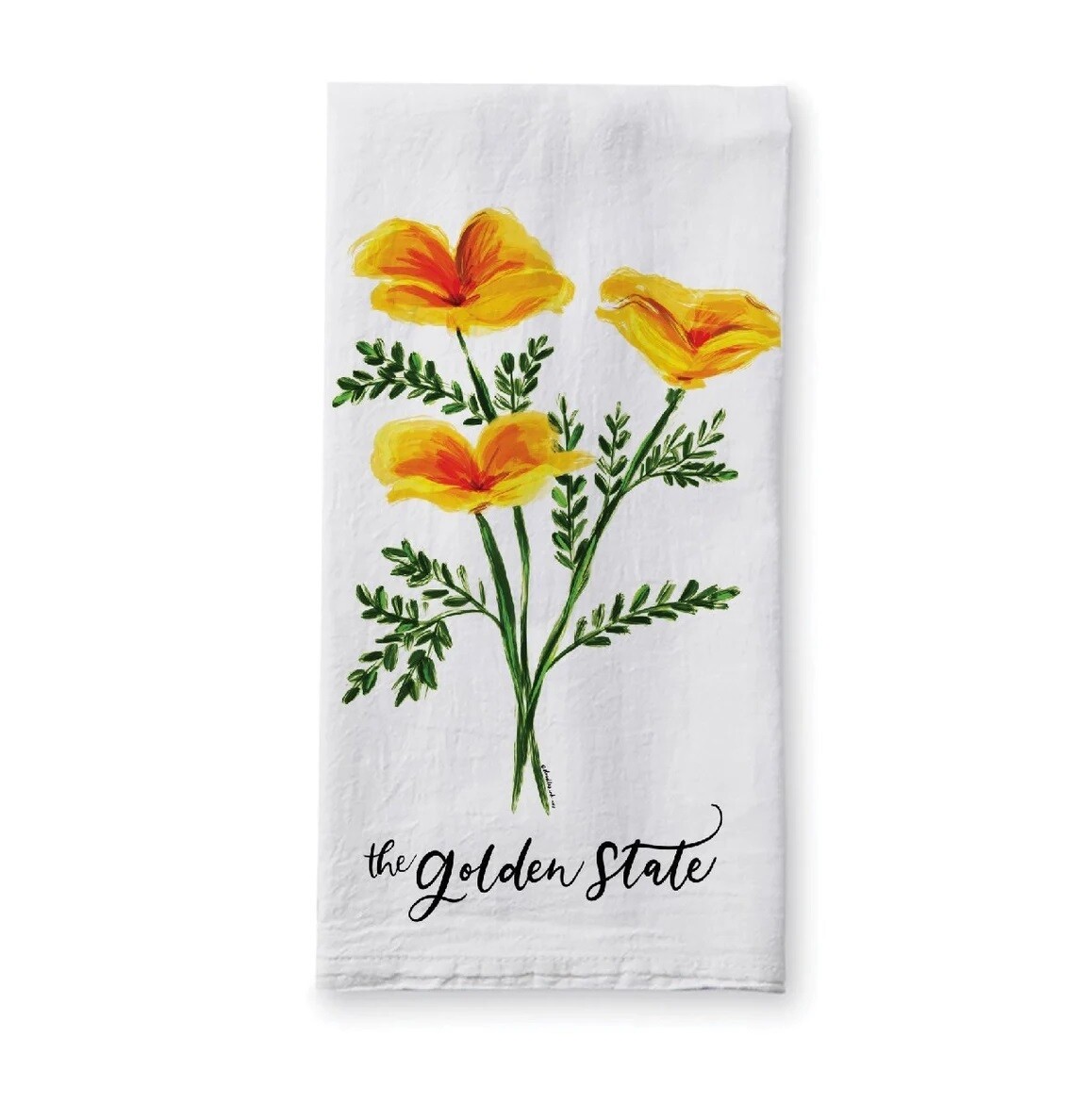 The Golden State - Poppies (Color) Tea Towel