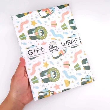 Holiday Gift Wrap Pack, Penguin Holiday (2 Sheets in Pack)
