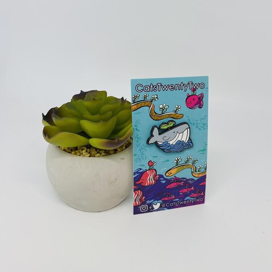 Sprout Whale - Enamel Pin