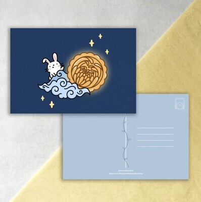 Mooncake Bunny Postcard