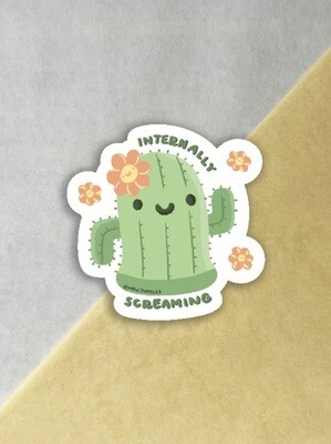 Internally Screaming Animal Crossing Gyroid Sticker