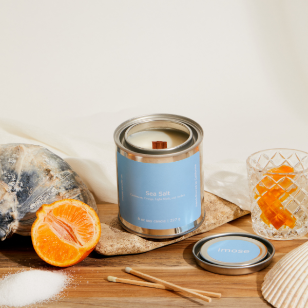 Sea Salt Scented Glitter Soy Wax Candle
