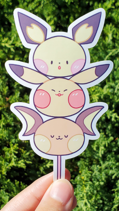 Sticker, Pikachu Pokemon Dango Sticker, Pikachu Pokemon Dango