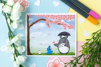 Sakura Totoros Print