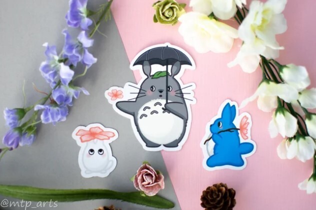 Sakura Totoros Sticker Set