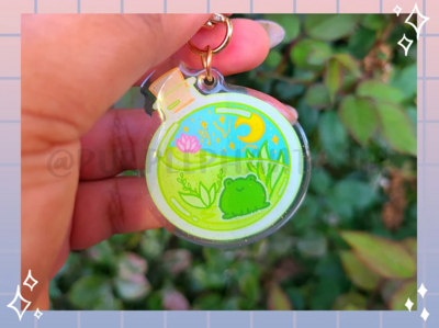 Dawn Frog Pet Potion Acrylic Keychain