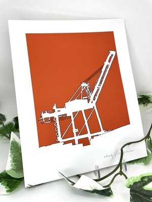 Rust Crane Poster, 8x10