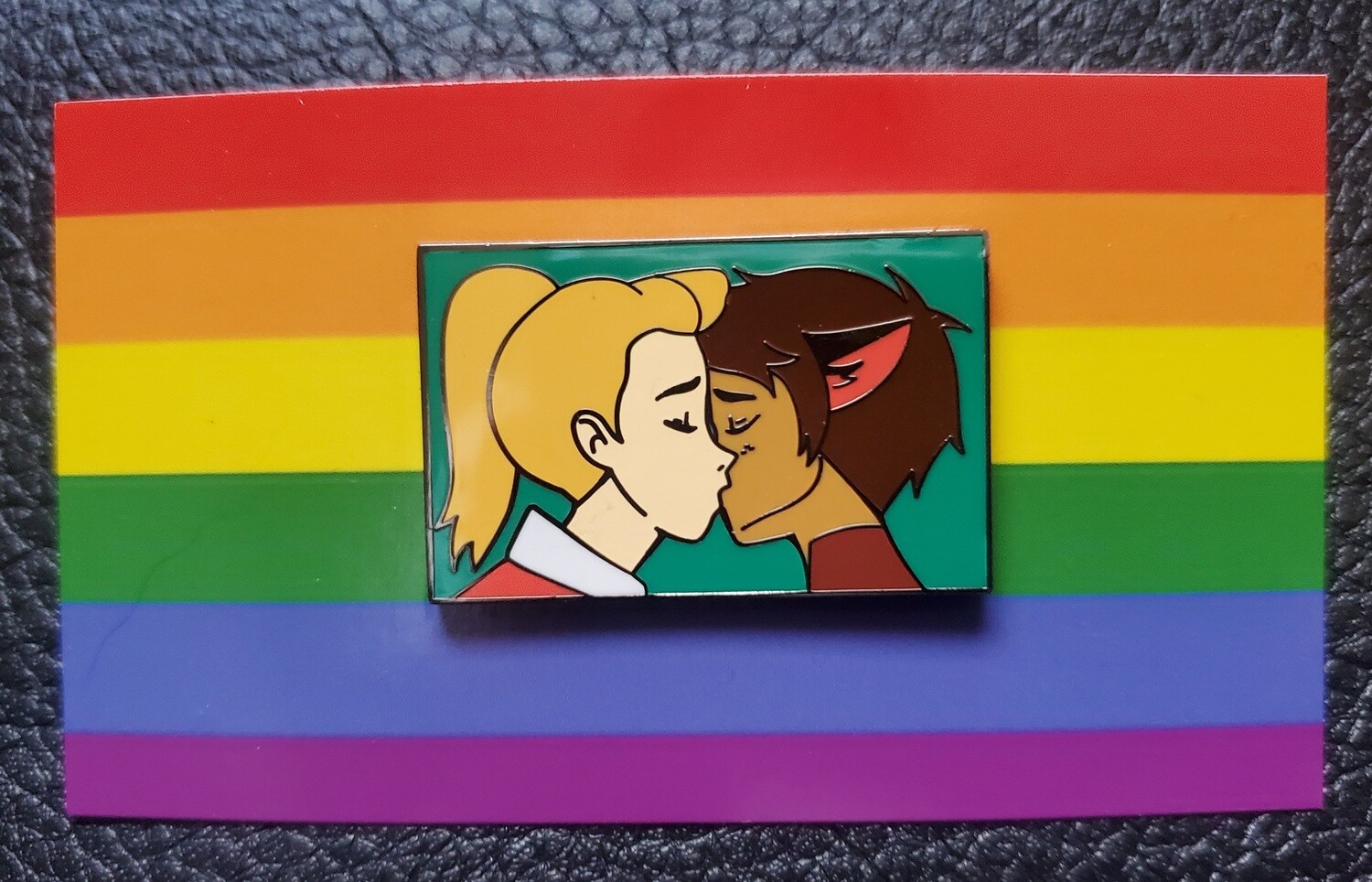 SheRa x Catra Pride Kiss Pin (by Kayden Phoenix)
