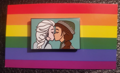 Frozen Elsa x Honeymaren Pride Kiss Pin (by Kayden Phoenix)