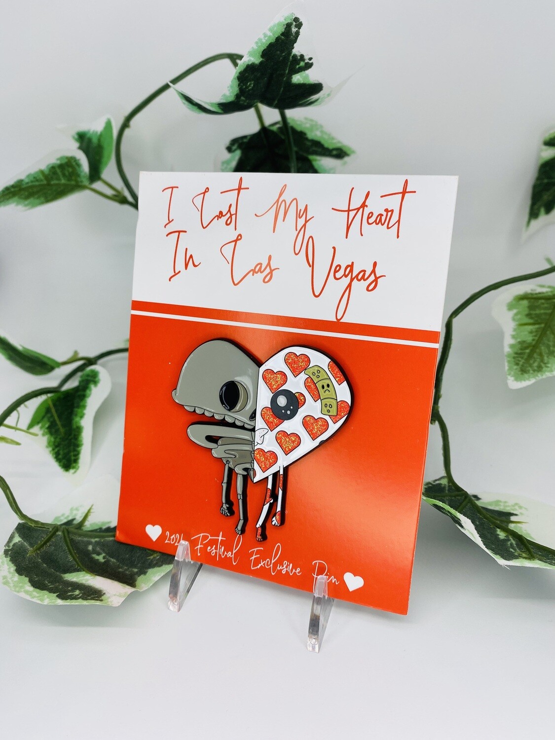 Skele-Heart Enamel Pin (by Depressed Monsters) [L.E. 250]