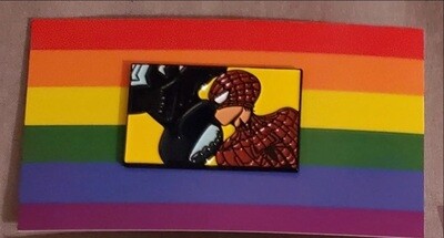 Spiderman x Venom Pride Kiss Pin (by Kayden Phoenix)