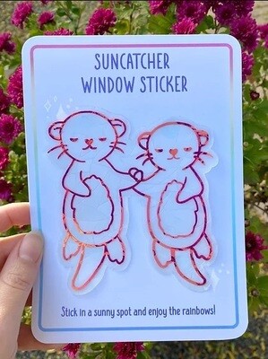 Otter Suncatcher Sticker