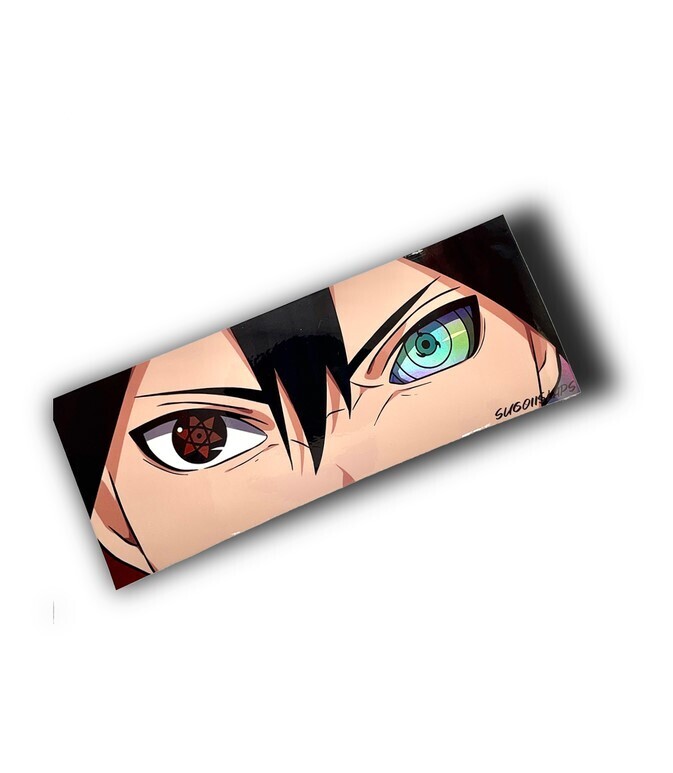 Naruto - Sasuke Eyes 8x3&quot; Partial Holographic Sticker