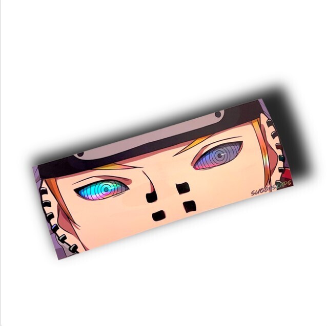 Naruto - Pain Eyes 8x3" Partial Holographic Sticker Naruto - Pain Eyes 8x3" Partial Holographic Sticker