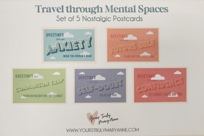 Postcard Set of 5 - Mental Health Variety Pack
