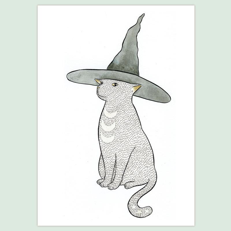 Lunar Witchcat 8x10 print