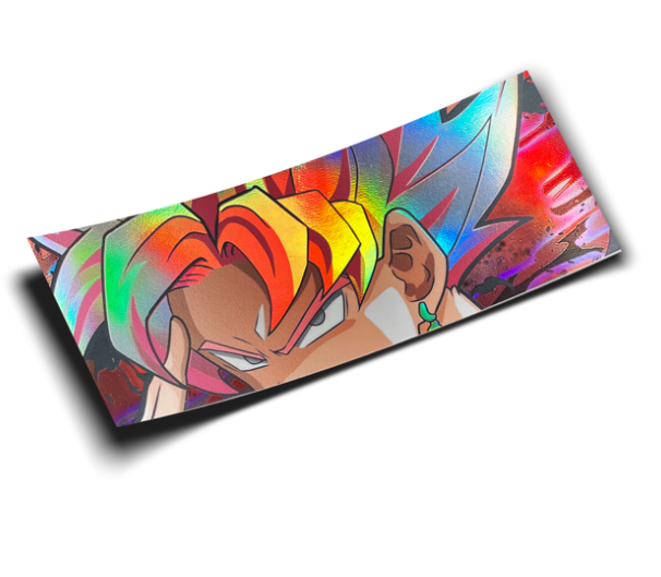 Dragon Ball - Goku Rose eyes 8x3&quot; Partial Holographic Sticker