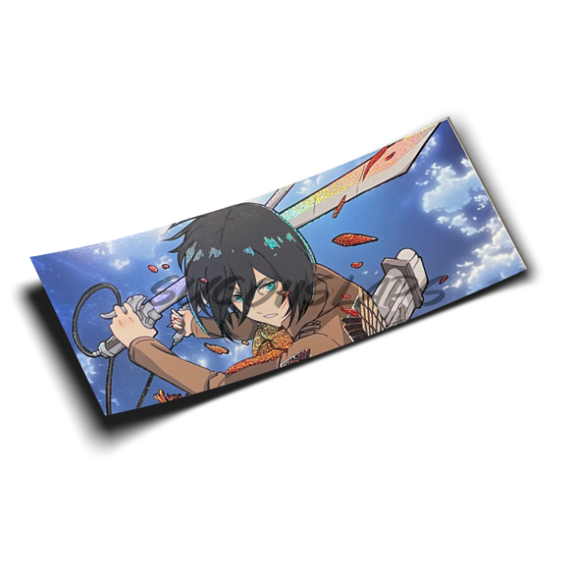 Attack on Titan - Mikasa 8x3&quot; Partial Holographic Sticker