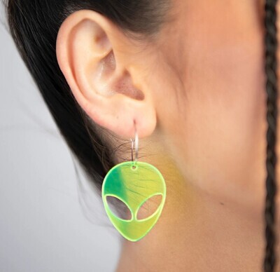 Neon Green Alien Hoop