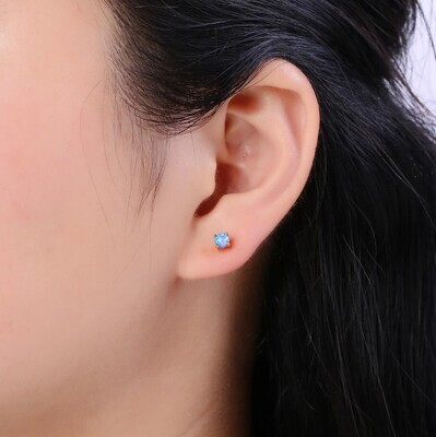 Opal Stud Earring - Blue