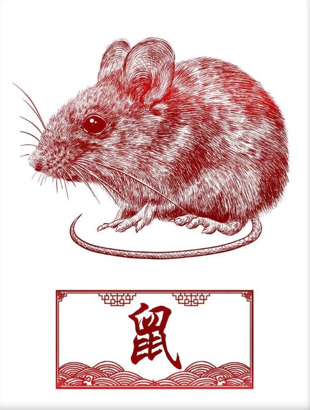 Rat Chinese Zodiac Foil Print
